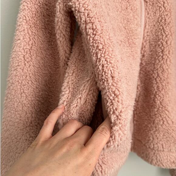 Z Supply Pink Shearling Teddy Jacket Women's XS - Picture 4 of 6